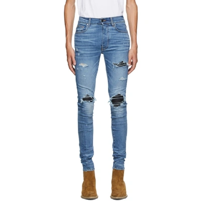 Amiri Mx1 Distressed Skinny Jeans In Blue