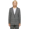 RAG & BONE RAG AND BONE GREY PLAID AMES BLAZER