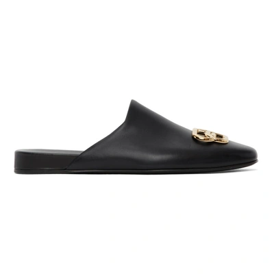 Balenciaga Bb Square Toe Slippers - 黑色 In Black