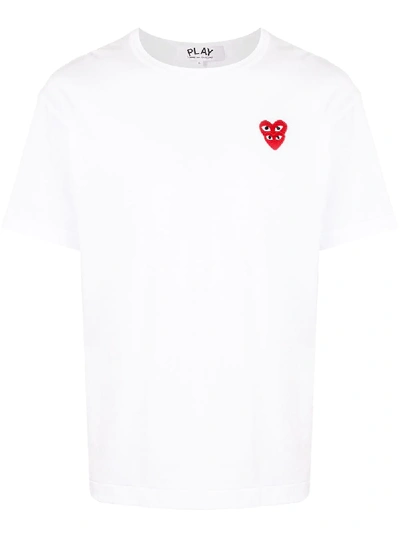Comme Des Garçons Play Comme Des Garcons Play Men The Artist Invader Pixelated Red Heart T-shirt In White