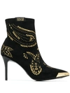 VERSACE JEANS COUTURE STUDDED ANKLE BOOTS