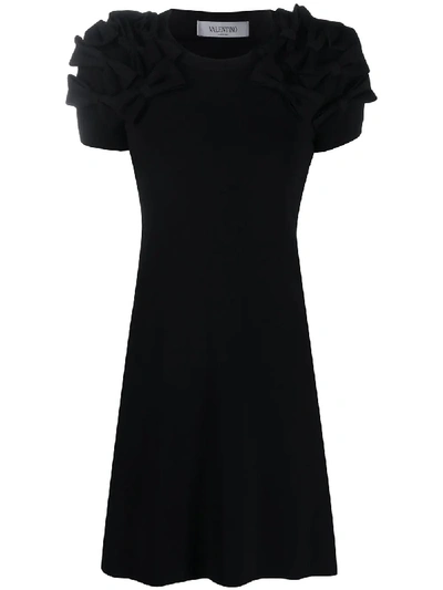 Valentino Bow-embellished Dress In Black