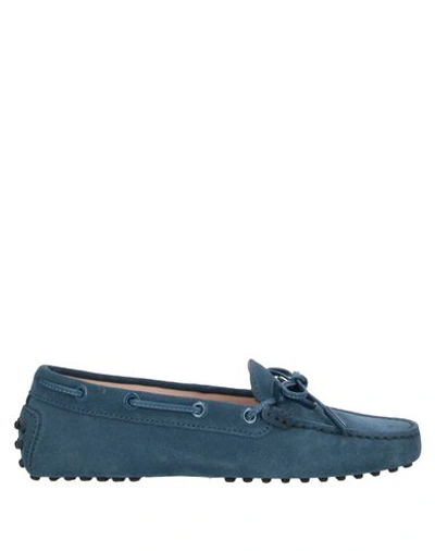 Tod's Loafers In Slate Blue