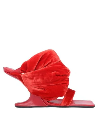 Rick Owens Sandals In Red