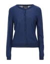 BOUTIQUE MOSCHINO BOUTIQUE MOSCHINO WOMAN CARDIGAN MIDNIGHT BLUE SIZE 6 VIRGIN WOOL