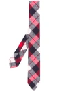 THOM BROWNE TWILL TARTAN CHECK TIE