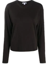 James Perse Long-sleeve Fitted Top In Brown