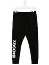 DSQUARED2 TEEN LOGO-PRINT TRACK trousers