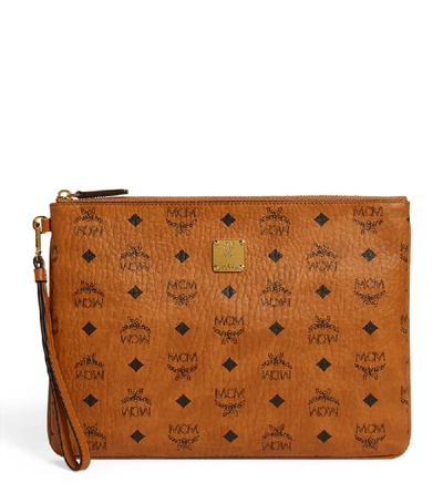 Mcm Visetos Pouch In Brown