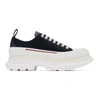 ALEXANDER MCQUEEN ALEXANDER MCQUEEN NAVY AND WHITE SUEDE TREAD SLICK PLATFORM trainers