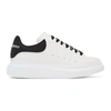 Alexander Mcqueen Python-effect Trimmed Leather Sneakers In 9034 Whtblk