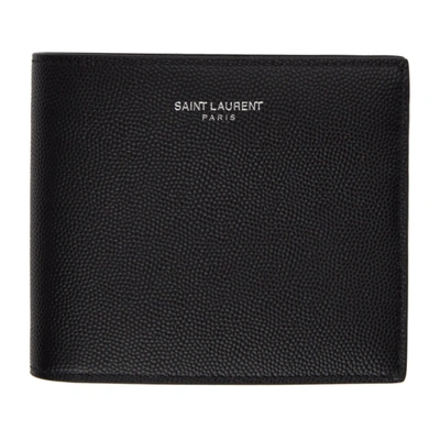 Saint Laurent Ysl Pfu Coin Purse - Closure With Button In Nero