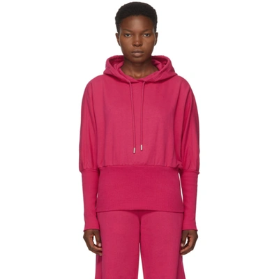 Opening Ceremony Draped Embroidered Logo Hoodie In Pink