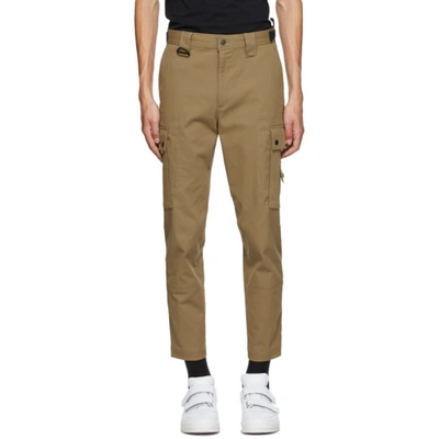 Diesel Stretch Cotton Twill Cargo Trousers In 7dc Sand
