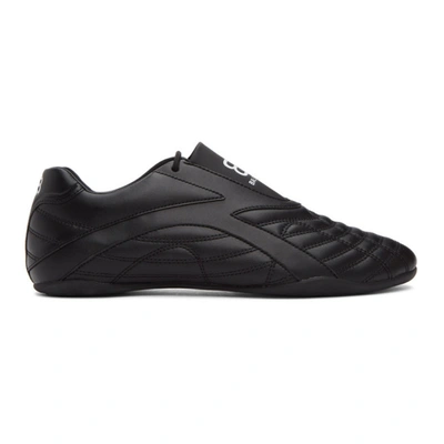 Balenciaga Zen Quilted Faux Patent-leather Trainers In Black
