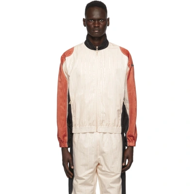 Marine Serre Moire Paneled Tracksuit Jacket In 1 Wht/print