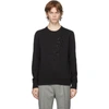 ALEXANDER MCQUEEN BLACK EMBROIDERED SWEATSHIRT