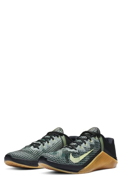 Nike Metcon 6 Training Shoe In Black/ Limelight/ Brown