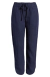 Caslonr Caslon Track Style Linen Pants In Navy Peacoat