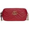 Gucci Gg Marmont Mini Zip-top Camera Case Bag In Red