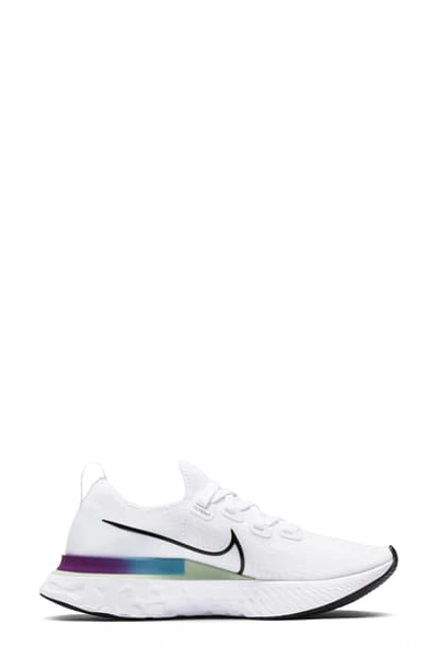 Nike React Infinity Run Flyknit Women's Running Shoe In White/black/vapor Green