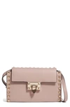 Valentino Garavani Small Rockstud Leather Shoulder Bag In Nero