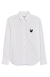 COMME DES GARÇONS HEART PATCH BUTTON-UP SHIRT,AZ-B003-051