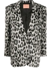 ANDAMANE LEOPARD PRINT BLAZER