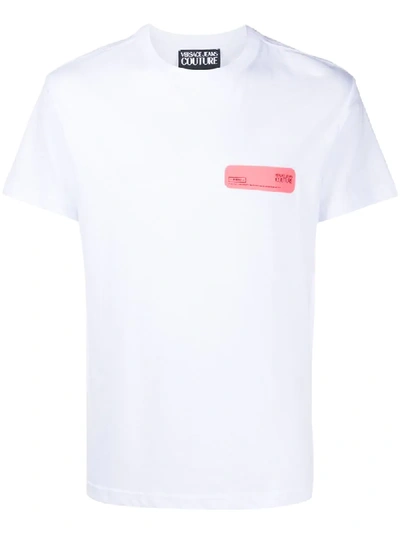 Versace Jeans Couture Slim Fit Logo Patch T-shirt In White