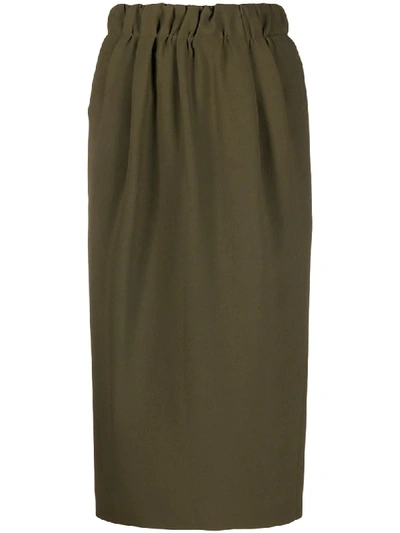 N°21 Green High-waist Midi Skirt