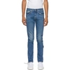 OFF-WHITE BLUE DIAG SLIM JEANS