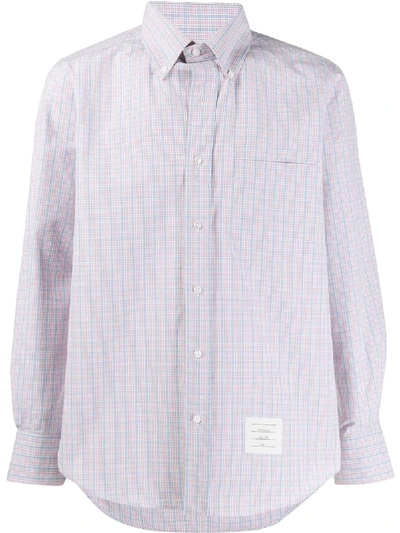 Thom Browne Checked Shirt In Pink
