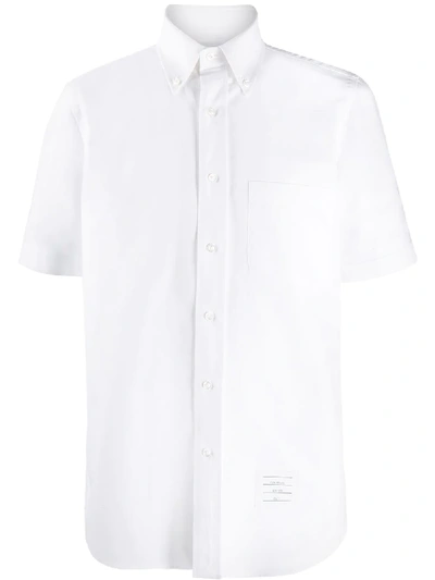 Thom Browne Oxford-hemd Mit Streifen In White