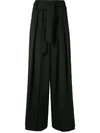 Goen J Paperbag Wide-leg Trousers In Black