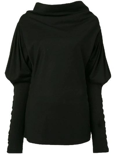 Goen J Slouch-sleeve Long Sleeve Top In Black