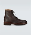 BRUNELLO CUCINELLI SHEARLING-LINED LEATHER BOOTS,P00485186