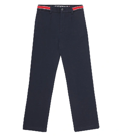 Dolce & Gabbana Cotton Jersey Trousers In Blue