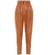 DOLCE & GABBANA HIGH-RISE LEATHER trousers,P00506215
