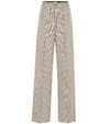 REBECCA VALLANCE COCOA CHECKED HIGH-RISE trousers,P00481258