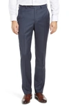 Santorelli Men's Loro Piana Wool Comfort Waistband Trousers In Blue