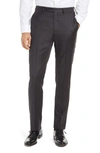 Santorelli Wool Serge Dress Pants In Charcoal