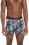 Saxx Ultra Boxer Briefs In Grey Woodgrain Camo