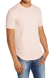 Goodlife Sun Faded Cotton Slub T-shirt In Peach Melba