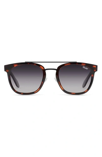 Quay Coolin 50mm Polarized Sunglasses In Tortoise/ Smoke