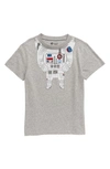 Tucker + Tate Kids' Graphic Tee In Grey Alloy Heather Astronaut