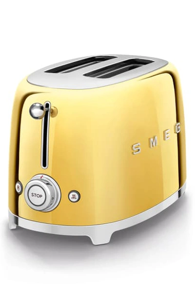 Smeg 50s Retro Style Two-slice Toaster In Gold