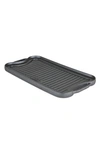 Viking 20-inch Cast Iron Double Burner Reversible Griddle & Grill In Black