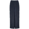 VINCE NAVY WIDE-LEG CRINKLED SATIN TROUSERS,3889723