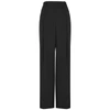 Vince Twill Cropped Wide-leg Trousers In Black