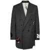 Off-white Meteor Grey Stretch-wool Blazer In Grey